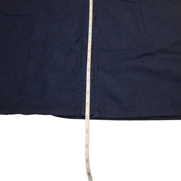 Ann Taylor Denim Maxi Dress Sz 14 Long Sleeve Button Up Belted Chambray India - Picture 9 of 10